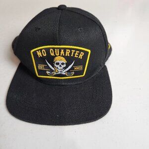 NO QUARTER Relentless Betrayal No Mercy Black Yellow Snapback Hat Cap Pirate